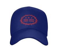 Casquette Trucker Homme Femme - Remets Jésus en Premier Plan - Croix Chrétienne Dieu 2024 Bénis l'Amérique 2025