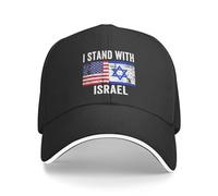 Casquette Trucker,Je suis aux côtés d'Israël Chapeau de Golf Classic,Mode Casquette de Baseball pour Eté Randonnée Adulte