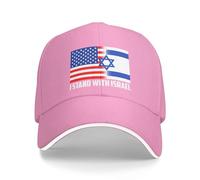Casquette Trucker,Je suis aux côtés d'Israël Chapeau de Tennis Respirant,Mode Casquette de Baseball pour Voyages Randonnée Sport