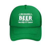 Casquette Trucker,Je tiens Une bière, Donc Oui, Je suis Assez occupé Chapeau de Soleil Classic,Respirant Casquette de Sport pour Sport Golf Eté