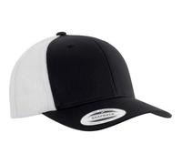 Casquette Trucker modèle rétro - 6 panneaux (Black / White - One Size - Homme)