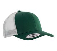 Casquette Trucker modèle rétro - 6 panneaux (Forest Green / Light Grey - One Size - Homme)