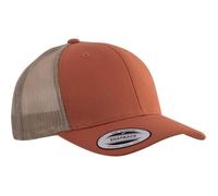 Casquette Trucker modèle rétro - 6 panneaux (Rustic Orange / Beige - One Size - Homme)