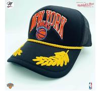 Casquette Trucker NBA New York Knicks HWC 'Gold Leaf' - Mitchell & Ness - Noir - 100% Polyester
