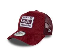 Casquette hommes New-Era NEW ERA CORD PATCH TRUCKER Bordeaux Unique