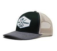 Casquette trucker pour Homme - Visière semi courbée - Surf Monkey patch - 5 panneaux - Ajustable par réglette plastique rétro Snapback - Envoi gratuit - surfer sur le pays basque