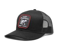 Casquette trucker pour Homme - Visière semi courbée - Surf Monkey patch - 5 panneaux - Ajustable par réglette plastique rétro Snapback - Envoi gratuit - surfer sur le pays basque