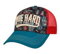 King Kerosin Casquette Trucker Ride Hard – Visière courbée Snapback – Homme Noir Taille Unique