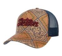 Casquette Trucker Vintage Print by Stetson beige-bleu One Size