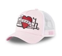 Von Dutch Casquette Homme & Femme, Casquette Trucker Ajustable, Rose, Rouge, Blanc, Taille TU