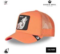 Casquette Trucker WOLF - Goorin Bros - GB/1/0389PUM/WOLF - Orange - Homme - Blanc - Printemps / Été - Casual