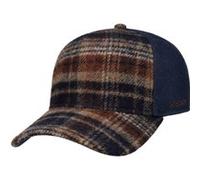 Casquette Trucker Wool Check by Stetson bleu foncé One Size
