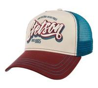 Casquette Trucker Wordmark Logo by Stetson bleu-rouge One Size Small