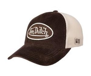 Casquette Twotone Cord Trucker by Von Dutch marron One Size
