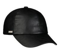 Casquette Uni Faux Leather by Seeberger noir One Size