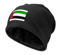 Casquette Unisexe Arabes Unis Drapeau Bonnet Tricoté Respirant Skullies Beanies Doublure Polaire Intérieure Design Classique Côtelé Bonnet Hiver pour Homme Bonnet Homme
