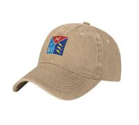 Casquette Unisexe Basique - Casquette De Baseball Vintage En Coton Vieilli Avec Imprimé De L'Emblème National De L'État De Magadan Pour Hommes Femmes Pour Le Golf Le Tennis Le Shopping En Extérieur