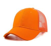 Casquette Unisexe en Maille, décontractée, Unie, en Coton, Ajustable, for l'été, for Femmes et Hommes für Sport und Freizeit(Orange)