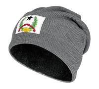 Casquette Unisexe Guinée-Bissau Emblème National Bonnet Tricoté Respirant Skullies Beanies Doublure Polaire Intérieure Design Classique Côtelé Bonnet Hiver pour Homme Bonnet Homme