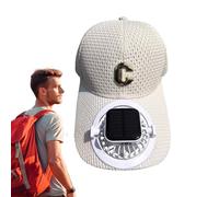 Casquette Ventilateur à Énergie Solaire - Casquette Respirante avec Ventilateur Solaire 3 Vitesses - Équipement pour Pêche Sport Extérieur Randonnée Plage Voyage Camping