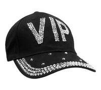 casquette vip clous polyester noir adulte - boland 01489 Noir G