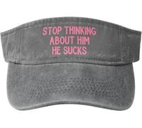 Casquette Visiere Arrête De Penser À Lui Visor Cap Unisexe Baseball Cap Retro Golf Hat pour Cyclisme Plage Course À Pied