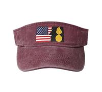 Casquette Visiere Insignes De La Branche De L'Artillerie Et Amérique Casquette Pare-Soleil Réglable Baseball Cap Anti UV Visor Cap pour Cyclisme Été Sport