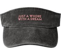 Casquette Visiere Juste Une Pute avec Un Rêve Visor Cap Unisexe Baseball Cap Retro Casquette Pare-Soleil pour Cyclisme Plage Course À Pied