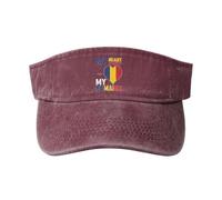 Casquette Visiere Mon Cœur, Mon Pays, Ma Roumanie Visor Cap Retro Baseball Cap Réglable Golf Hat pour Été Running Sport