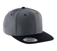 Casquette visière plate - 6 panneaux (Dark Grey / Black - One Size - Homme)