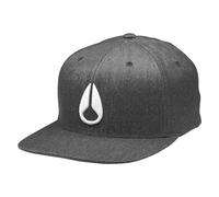Casquette Visière Plate Flexfit Nixon Deep Down Noir Heather-Blanc (S/M , Noir)
