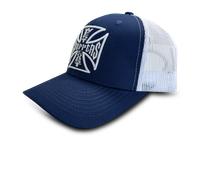 Casquette West Coast Choppers OG Cross Bleu marine/BlancTaille unique Bleu marine,Blanc