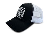 Casquette West Coast Choppers OG Cross Noir/BlancTaille unique Noir,Blanc