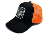 Casquette West Coast Choppers OG Trucker Noir/OrangeTaille unique Noir,Orange