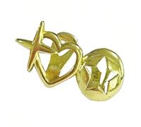 Casquettes à bijoux en forme de cœur creux pour homme et femme - Résistant aux allergies - Léger - Design vintage - Accessoires en laiton et acier galvanisé, taille unique, Comme décrit, Comme décrit.