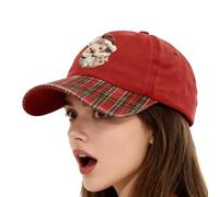 Casquettes Baseball de Noël,Unisexe à Visière Courbée et Ajustable | Casquettes Inspirées Du Père Noël | Pour Enfant Adulte Famille Hommes Femmes Activité De Plein Air Vacances Soirée Trajet