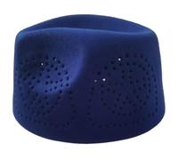 Casquettes d'adoration tendance pour hommes avec design creux exclamé Kippa pour cérémonies religieuses et tenues décontractées Accessoires ethniques traditionnels, bleu, taille unique