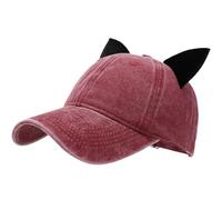 Casquettes de baseball avec oreilles de chat - Unisexe - Chapeau mignon et amusant - Protection solaire - Chapeau de camionneur réglable - Chapeau de papa pour femme et homme - Hip Hop - Voyage -