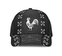 Casquettes De Baseball Coq Personnalisé (1) Strapback Cap | Strapback Cap Léger Chapeaux Pare-Soleil Anti-UV Baseball Cap Pour Cadeau Course à Pied Voyages
