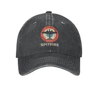 Casquettes de Baseball de Haute qualité pour Les Hommes et Les Femmes, Coton Vintage Jet Fighter Tir Avion Pilote Casquette de Baseball pour Hommes Femmes Respirant RAF Fighter WW2 War Spitfire Hat