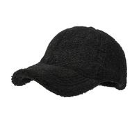 Casquettes de Baseball d'hiver for Enfants, Casquettes Golf Chaudes et épaisses Couleur Unie for garçons, Chapeau Sport à Bord incurvé pour Grosses Têtes(Black)