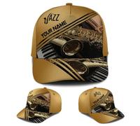 Casquettes De Baseball Musique De Saxophone Réglable Base-Ball Capuchon | Strapback Cap Unisexe Chapeaux Pare-Soleil Léger Baseball Cap Pour Course à Pied Golf Voyages