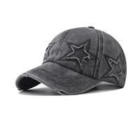 Casquettes de baseball pour homme, étoile à cinq branches, casquette de baseball classique pour l'extérieur, casquette de baseball unisexe, chapeau de conducteur de camion pour papa, noir, Large