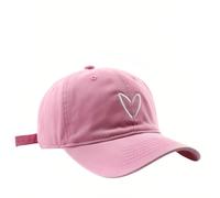 Casquettes de baseball tendance en forme de cœur pour femmes, hommes, filles, papa, casquette mignonne réglable pour course à pied, tanies, voyage Rkz427, rose, Taille unique
