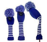 Casquettes de Golf,Couvercles Driver pour Clubs de Golf | Lot de 3 Protecteurs de Sport Tricot Adaptés Hommes Femmes âgées Jeunes