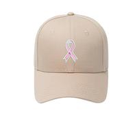 Casquettes de sensibilisation au cancer du sein pour femmes, casquette de sensibilisation au cancer du sein réglable brodée cadeaux pour femmes casquettes laine, kaki, taille unique