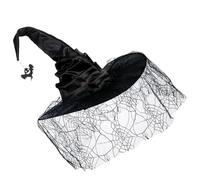 Casquettes de sorcière d'Halloween pour cosplay, punk, toile d'araignée, chapeau de magicien unisexe pour adulte, chapeau de fête pointu, accessoires de festival, spectacles de scène, costume