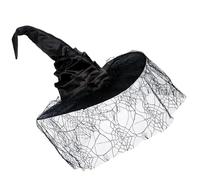 Casquettes de sorcière d'Halloween pour cosplay, punk, toile d'araignée, chapeau de magicien unisexe pour adulte, chapeau de fête pointu, accessoires de festival, spectacles de scène, costume