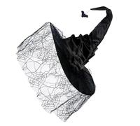 Casquettes de sorcière d'Halloween pour cosplay, punk, toile d'araignée, chapeau de magicien unisexe pour adulte, chapeau de fête pointu, accessoires de festival, spectacles de scène, costume
