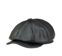 Casquettes Gavroche rétro Homme/Femme, Chapeaux octogonaux Homme Automne/Hiver, bérets Style Gavroche,Noir,XL